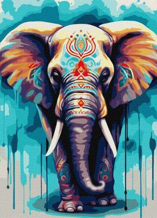 Картина за номерами Идейка Чудовий слон © art_selena_ua 40x40c...