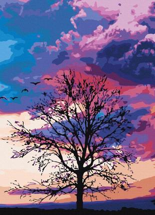 Осінь на фоні пурпурного неба