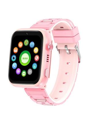 Детские Умные Смарт Часы XO H130 4G GPS Цвет Розовый