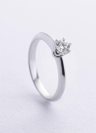 Помолвочное кольцо с бриллиантом (белое золото) 220471121
