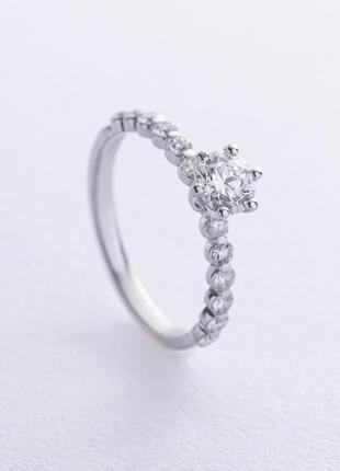 Помолвочное кольцо с бриллиантами (белое золото) 222091121