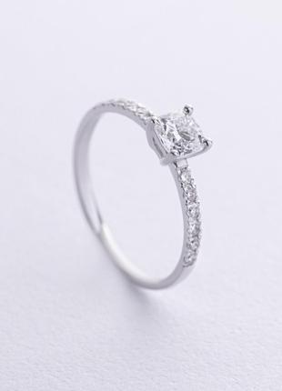 Помолвочное кольцо с бриллиантами (белое золото) 235571121