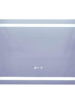 Зеркало Mixxus Warm MR02-100x70 (часы, LED-подсветка, антизапо...