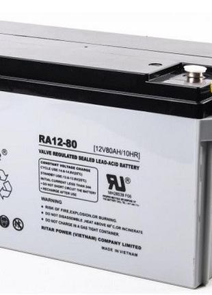 Акумуляторна батарея Ritar AGM RA12-80 (12В 80Aг) (код 114512)