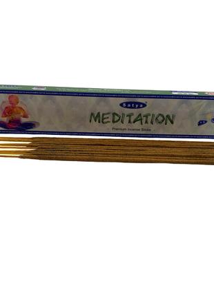 Meditation premium incence sticks (Медитация)15 гр(Satya) пыль...