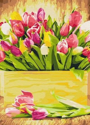 Картина за номерами Brushme Святкові тюльпани 40x50см BS5666 н...