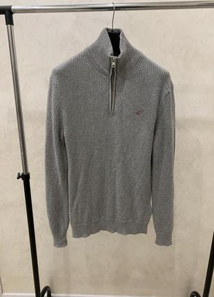 Вязаний светр джемпер gant сірий оригінал