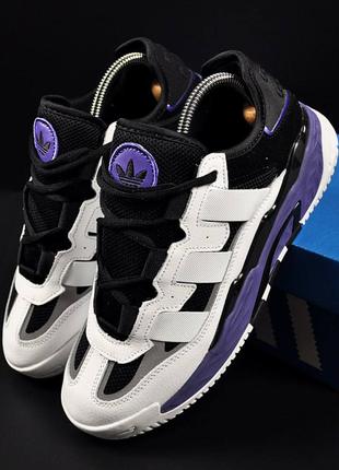 Кросівки Чоловічі Adidas Originals Niteball White & Black & Viole