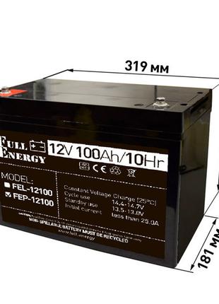 Акумуляторна батарея Full Energy FEP-12100, 12V 100Ah, AGM аку...