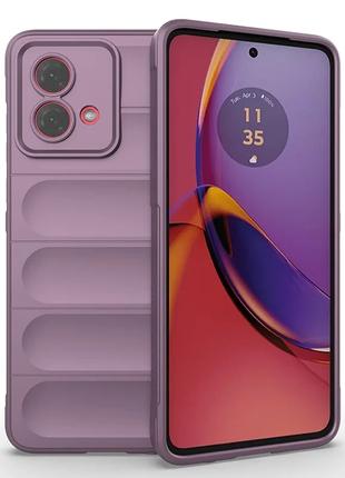 Противоударный силиконовый чехол для Motorola G84 5G Purple ми...