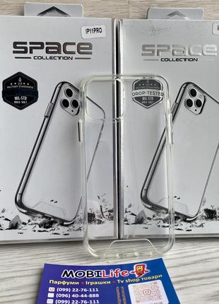 Чехол прозрачный противоударный Space iPhone 11 Pro ( Силиконо...