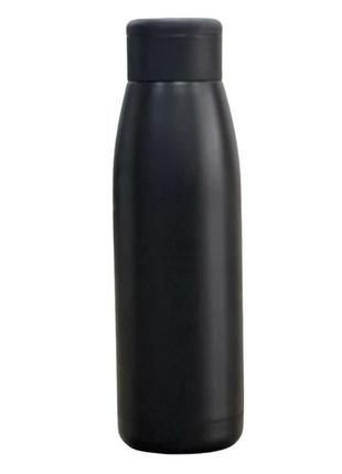 Бутылка-термос "moji" металлическая, чорная 500 мл