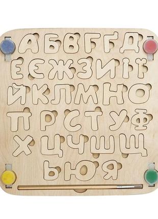 Детский планшет деревянный jooki  "азбука"
