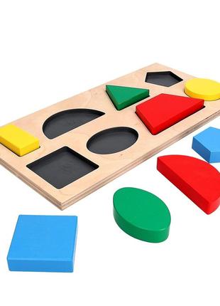 Игрушка детская развивающая деревянная jooki «геометрические ф...