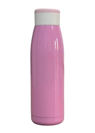 Бутылка-термос "moji" металлическая, розовая 500 мл