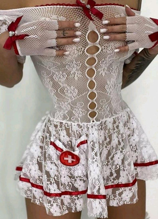 Эротическое белье комплект медсестры горничной костюм покоївки