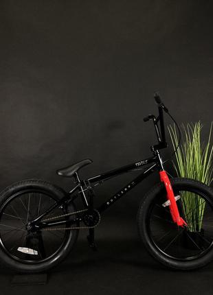 Велосипед BMX 20" Outleap Revolt 2022, черный трюковый бмх с с...