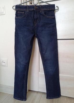 Стрейчевые модные удобные фирменные школьные джинсы синие mata...