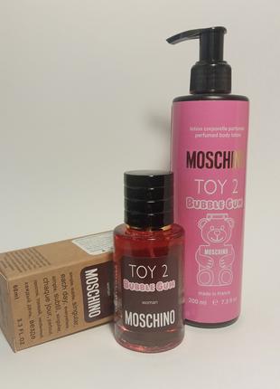Набор женская парфюмерия +лосьон для тела Moschino Toy 2 Bubbl...