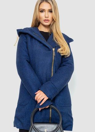 Пальто женское, цвет синий, размер L, 186R296