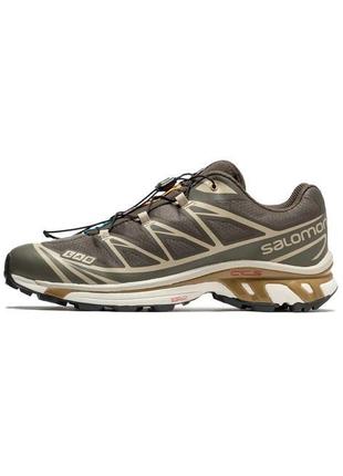 Salomon slab xt-6 beluga dull gold