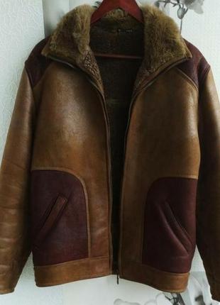 Классная теплая куртка на меху дублянка дублёнку пальто
