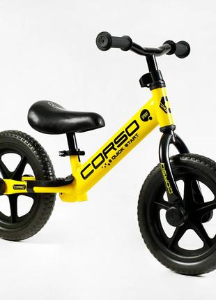 Велобіг з колесами 12" EVA та підставкою для ніг "CORSO SPRINT...