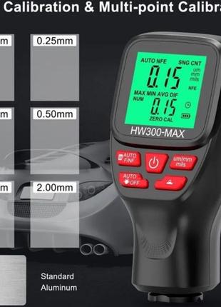 Товщиномір HW-300 MAX вимірювач лакофарбового покриття автопідб