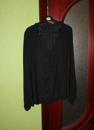 Черная женская блузка, блуза, хл, наш 52-54 размер от chikoree