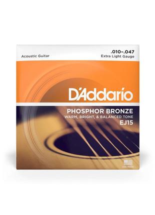 D'ADDARIO EJ15 Phosphor Bronze Струни для акустичної гітари .0...