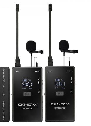 CKMOVA UM100 Kit4 Радіосистема UHF 470-510МГц два петличних мі...