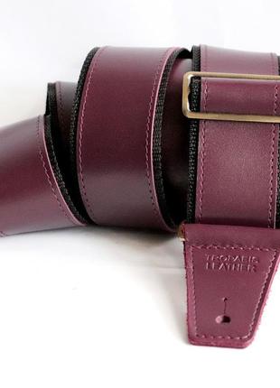 TROPAEIS LEATHER Glam Rock (grape) Ремінь для гітари