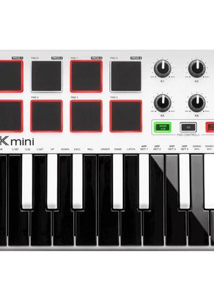 AKAI MPK MINI MK3 White MIDI клавіатура USB, 25 клавіш