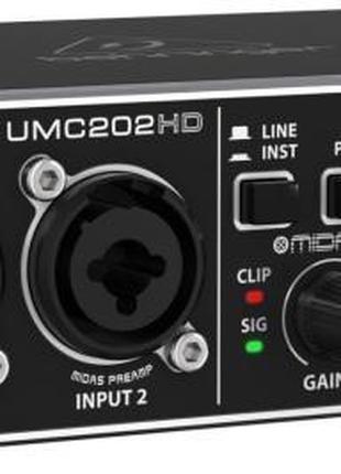 BEHRINGER UMC202HD Аудіоінтерфейс USB 2х2