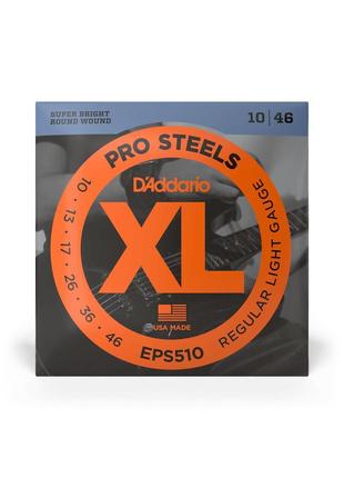D'ADDARIO EPS510 XL Pro Steels Regular Light Струни для електр...