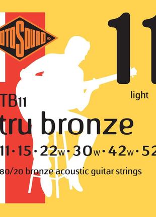ROTOSOUND TB11 Струни для акустичної гітари 80/20 бронза .011-...