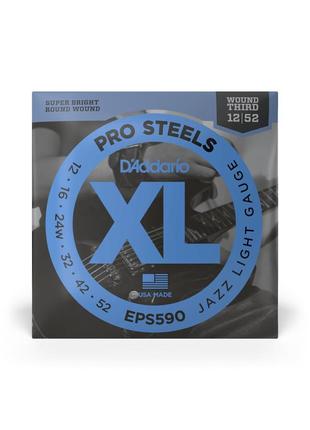D'ADDARIO EPS590 XL Pro Steels Jazz Lite Струни для електрогіт...