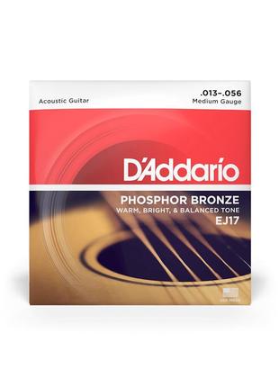 D'ADDARIO EJ17 Phosphor Bronze Струни для акустичної гітари .0...