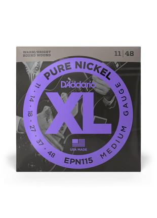D'ADDARIO EPN115 XL Pure Nickel Blues/Jazz Rock Струни для еле...
