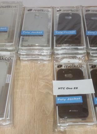 Чохол Melkco для HTC One E8 + Захисна ПЛІВКА СІРОГО КОЛЬОРУ