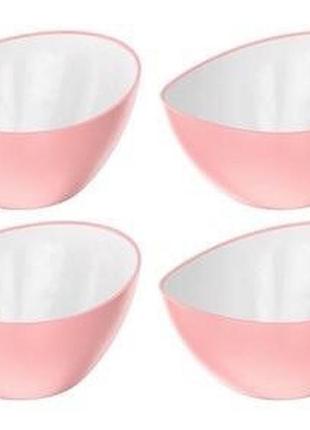 Пиалы набор, ernesto набор посуды из 4 мисок, розовые