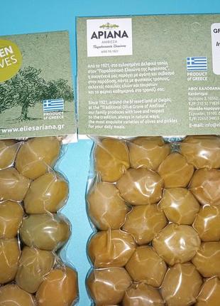 Оливки сорт халидики,green olives of chalkidiki, размер mammou...