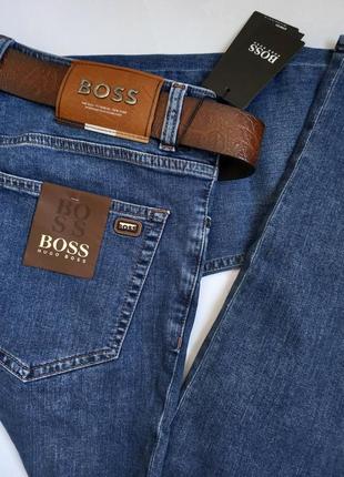 Мужские классические джинсы с поясом hugo boss