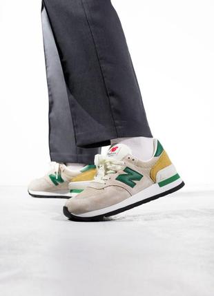 Кроссовки new balance 574 beige/green