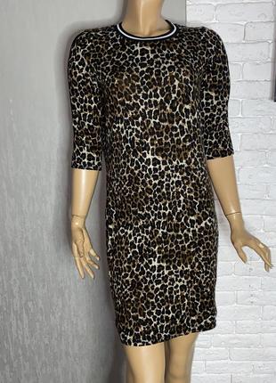 Трикотажное платье в леопардовый принт zeeman, l