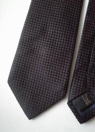 Брендовый шелковый мужской галстук в крапинку louis philippe