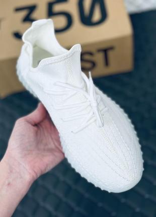 Adidas yeezy boost 350 v2 all white кросівки чоловічі білі аді...