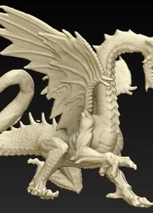 Статуэтка дракон, символ 2024, белый дракон