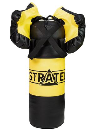 Боксерський набір Strateg жовто-чорний середній (2072)