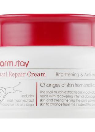 Крем для лица FarmStay Snail Repair Cream Восстанавливающий с ...